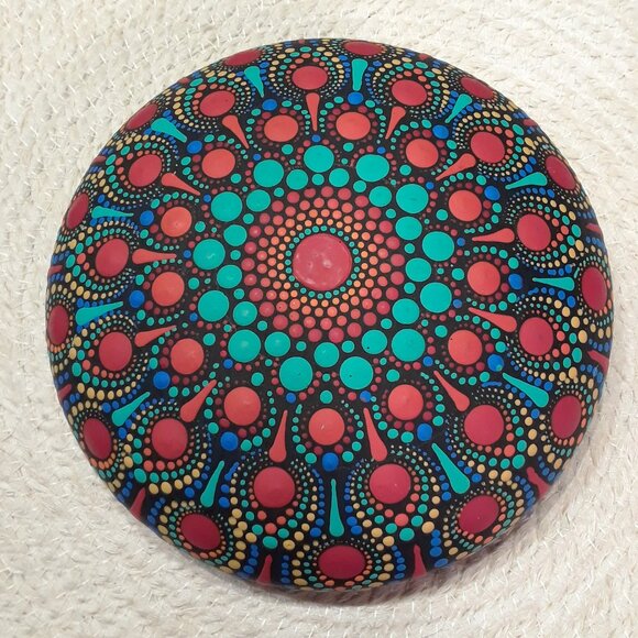 Hand Crafted Other - Hand-painted Mandala Stone